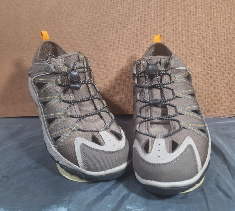 Eddie Bauer Arvada Mens 11M Brown Hiking WaterShoes Bungee Lace Athletic Sandals